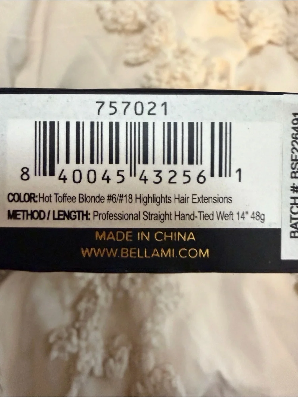BELLAMI Infinity Weft - Hot Toffee Blonde Highlight 14” 48 Grams